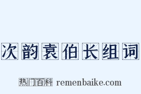 次韵袁伯长组词是什么意思的图片